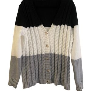 Cable Knit Cardigan Sweater